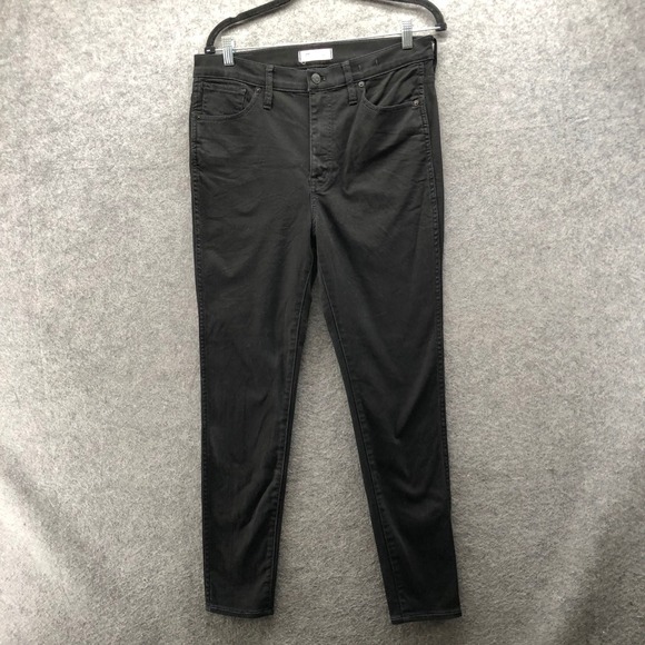 Madewell Denim - Madewell 10 High-Rise Skinny Jeans Womens 31 Black Denim Stretch Casual Travel